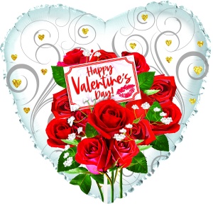 Happy Valentines Day Rose Bouquet
